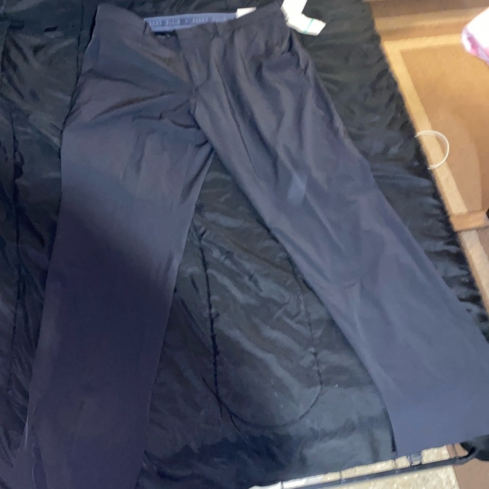 Black Perry Ellis portfolio dress pants, 34X32 flexible waistband slim fit